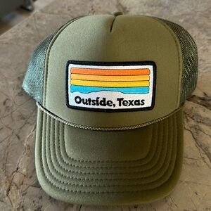 Outside Texas Truckers Hat Olive Green